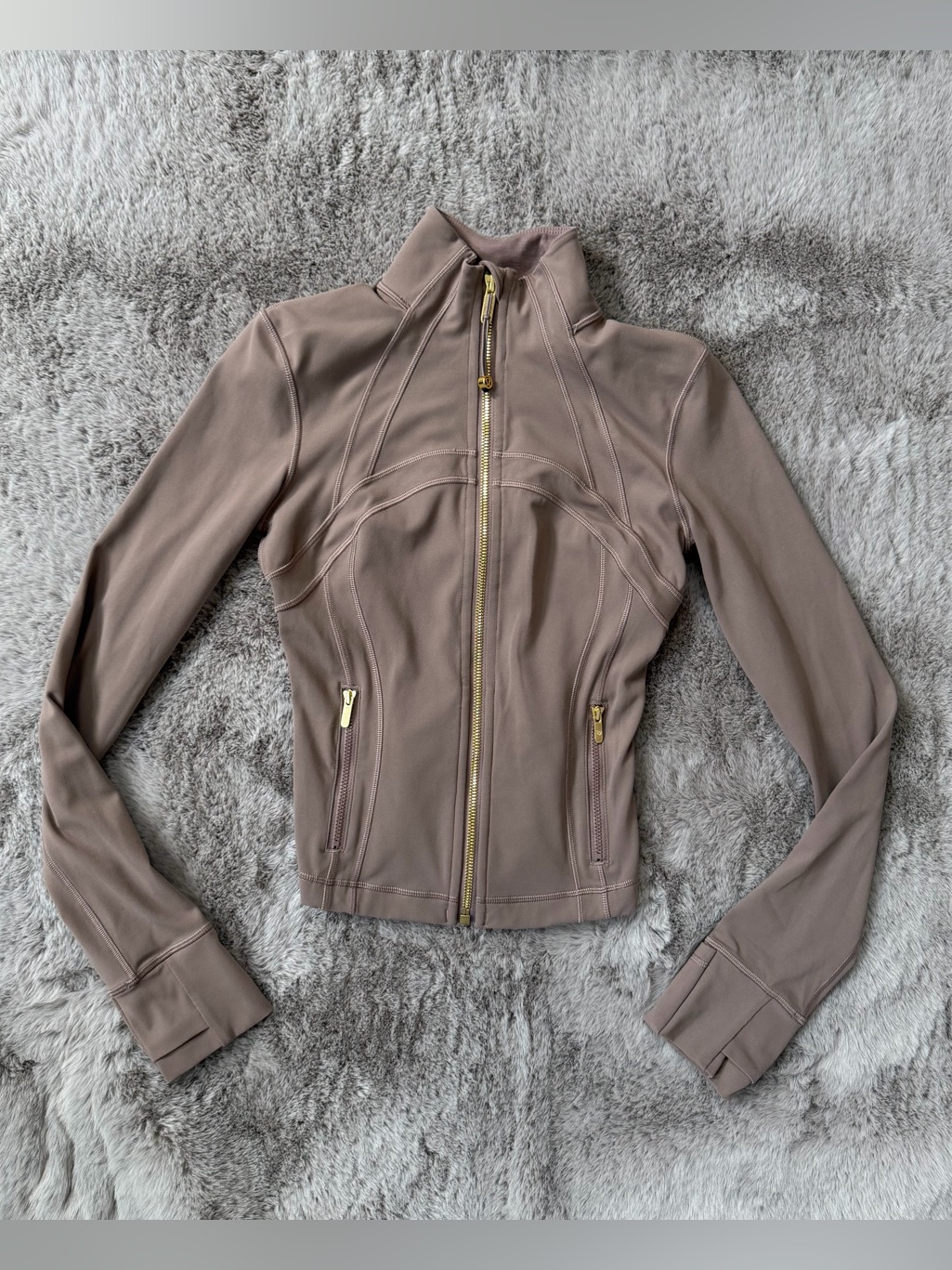 Lululemon Define Cropped Jacket (Taupetastic) - Nulu